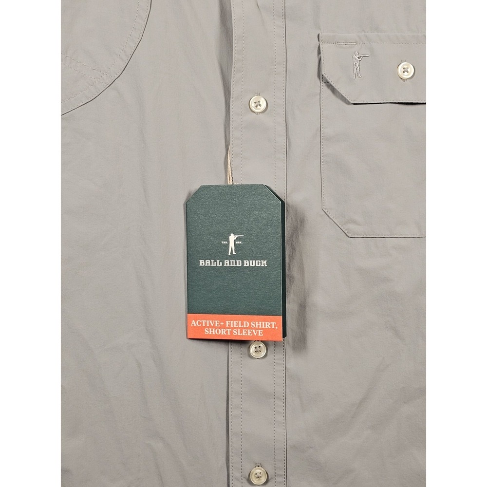 Ball And Buck The Active + Field Shirt Men's XL Extra Large Steel Gray Vented - Picture 7 of 9